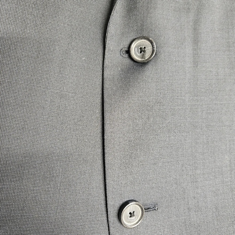 John W. Nordstrom Wool Blazer Mens Woven Two Front Buttons 48R Navy Herringbone